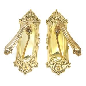 Nostalgic Warehouse Victorian Long Plate Fleur Lever Unlaquered Brass PASSAGE